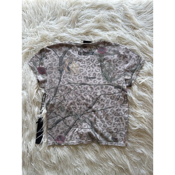 Civil Regime Concrete Sin Energy Baby Tee Sun Wash Leopard Camo Size Large - Picture 6 of 12